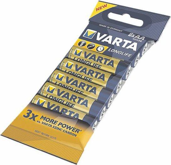 Actual product image Varta Longlife Extra (8 pcs., AAA, 1200 mAh)