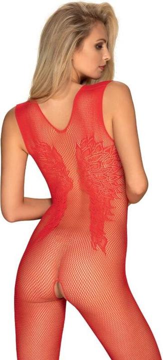 Actual product image Obsessive Bodysuit Ouvert in Mesh with Floral Pattern (S, M, L)
