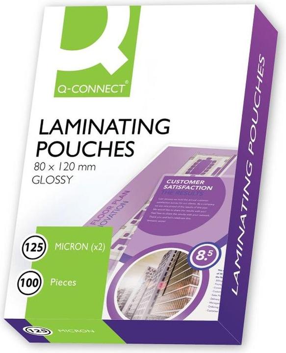 Q-Connect Foil Pockets for Laminators A7 (A7, 100 Piece, 125 µm)