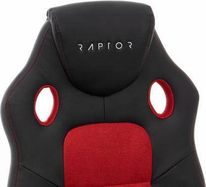 Actual product image Raptor Gaming Chair GS-40 PU + Fabric black/red
