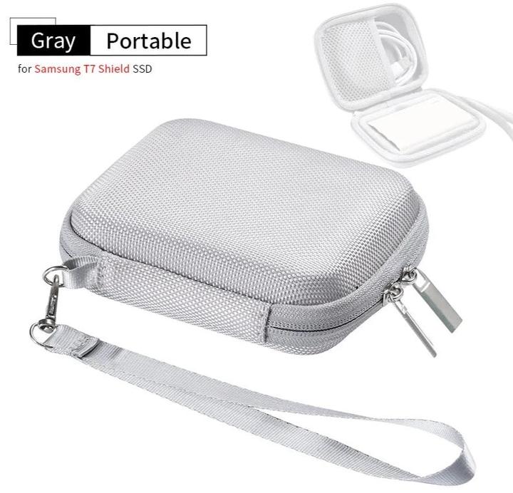 Produktbild Only-Bags.Store Festplatten Trage Tasche für Samsung T7 Touch-SSD. Stossfest Hart Hülle Organizer