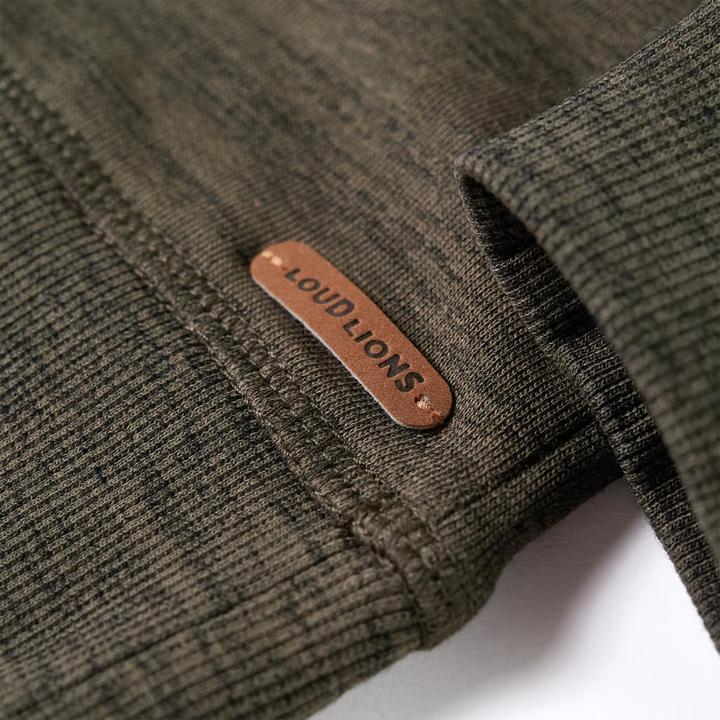 Actual product image VidaXL Children's sweatshirt dark khaki melange 140,Material: 80 (140)