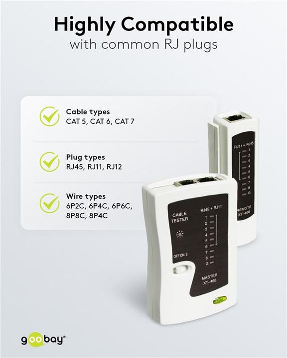 Actual product image Goobay Network cable tester