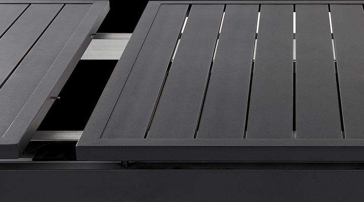 Image du produit Beliani Table de jardin aluminium noir 180 / 240 x 90 cm extensible VALCANETTO (90 cm)
