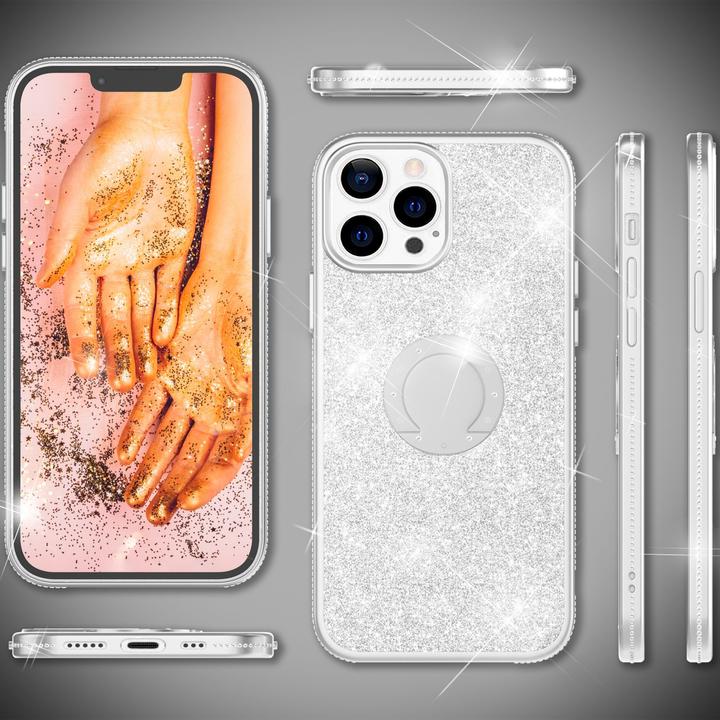 Actual product image Nalia Ring Glitter Silicone Cover (Apple iPhone 13 Pro)