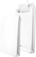 Actual product image Securitex Folded envelope, B4, white, without window 130 gsm, fold: 50 mm, dimensions: (W)250 x (H)353 mm (5 x)