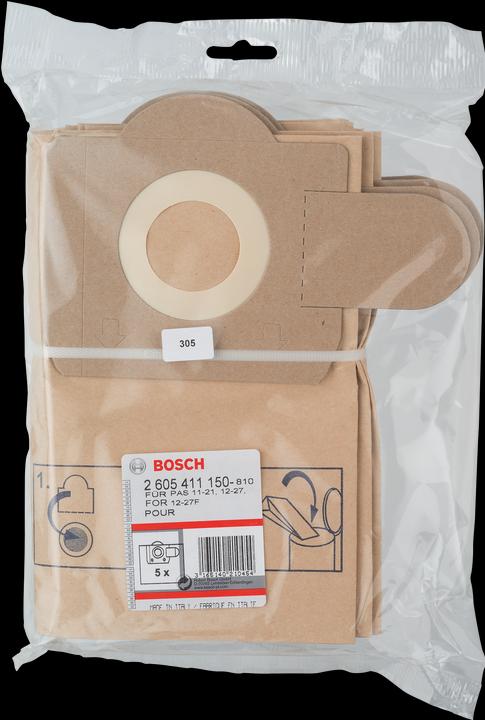 Produktbild Bosch Professional Zubehör Papierfilterbeutel für PAS 11-21, PAS 12-27, PAS 12-27 F (5 x)
