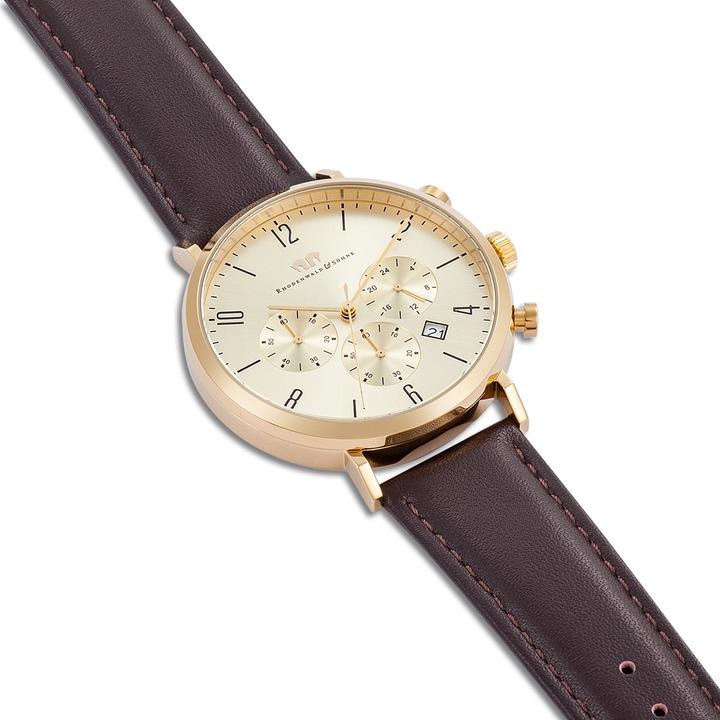Produktbild Herren Chronograph Arakon Echtleder braun - 26535 (Chronograph, 42 mm)