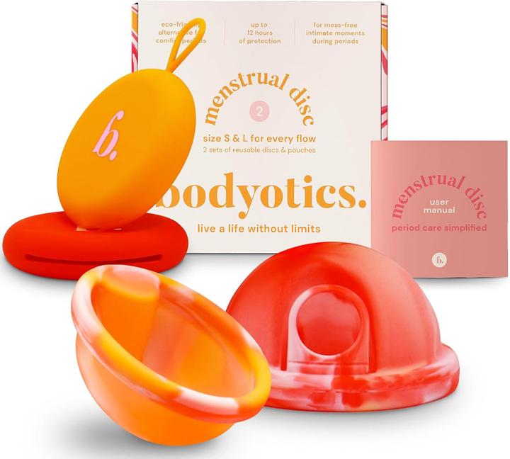 Bodyotics Wiederverwendbares Menstruationsscheiben-Set (S, L)