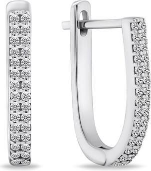 Produktbild Brilio Silver - Glittering silver round earrings EA132W