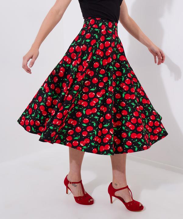 Immagine prodotto Joe Browns Cherry Print Vintage Midi Skirt (42)
