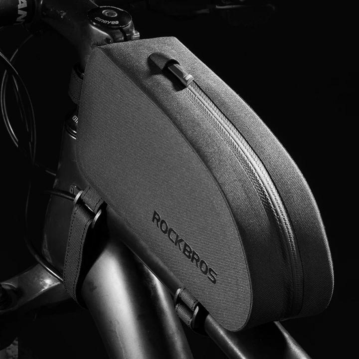 Immagine prodotto Rockbros AS-019-1 borsa impermeabile per telaio di bicicletta - nera (1.60 l, Borsa telaio)