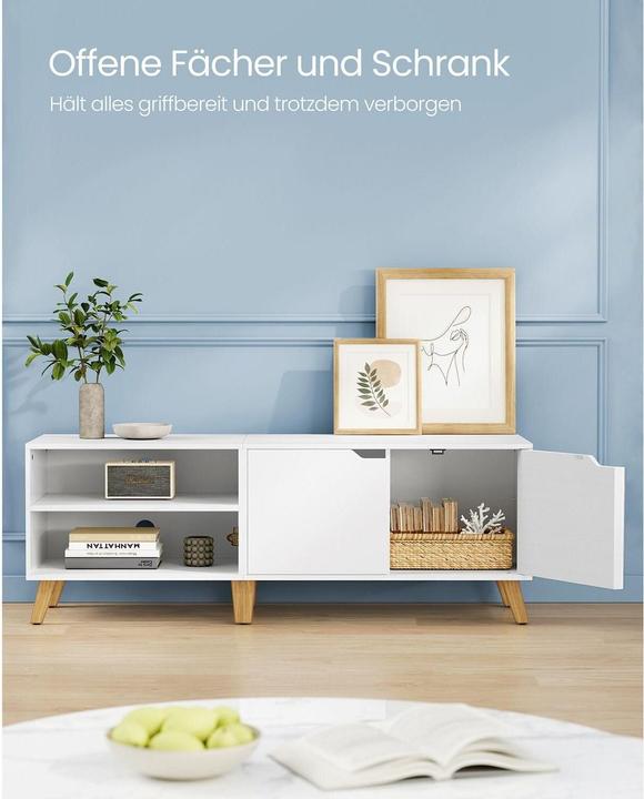 Immagine prodotto Vasagle TV-Möbel 140 x 40 x 45 cm, Weiss (140 x 40 x 45 cm)
