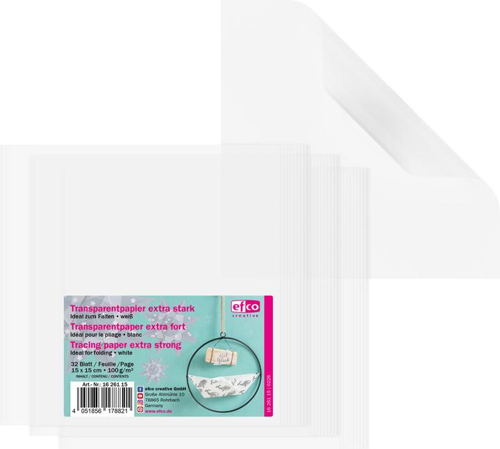 Image du produit Efco Papier transparent à plier "Extra fort (100 g/m², 32 x)