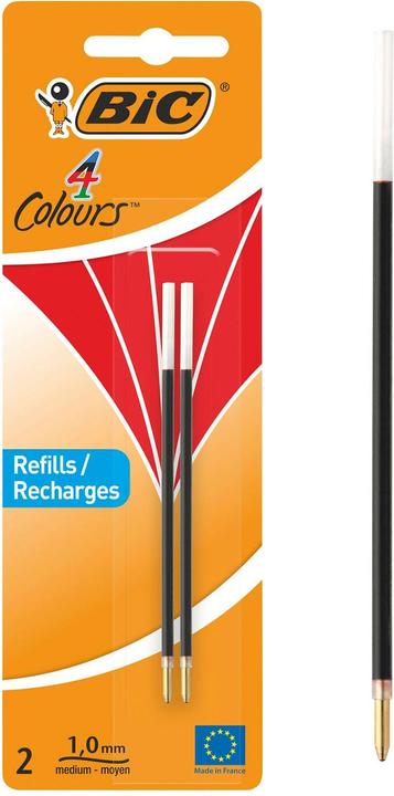 Image du produit Bic Recharge pour stylo à bille ® 4 Colours®, 0,4 mm, rouge (Dispositif de recharge, Rouge, 0.40 mm)