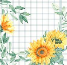 Produktbild Duni Serviet Dunisoft Airlaid 40x40 cm Sunflower Day,60 stk/pk (60 x, 40 x 40 cm)
