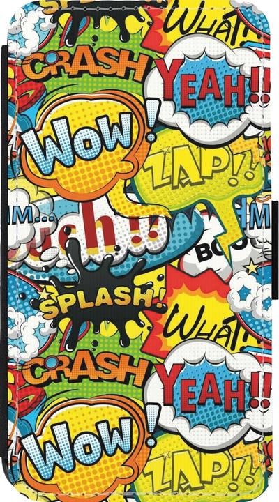 Immagine prodotto PhoneLook Copertina del portafoglio cartoni animati neri slogan (Apple iPhone 13 mini)