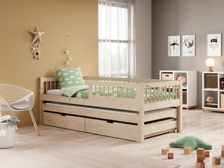 Actual product image ADRK Furniture Orio cot with mattress (200cm x 90cm)