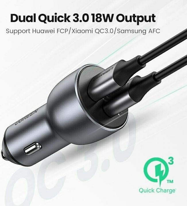 Produktbild Ugreen Dual USB Autoladegerät QuickCharge 3.0 36 Watt