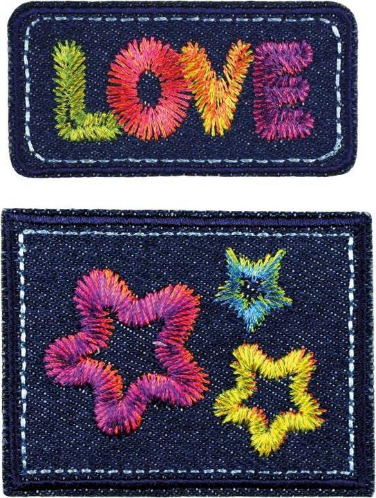 Actual product image Prym Applikationen - Teens and Jeans - aufbügelbar Jeans love farbig (1 x)