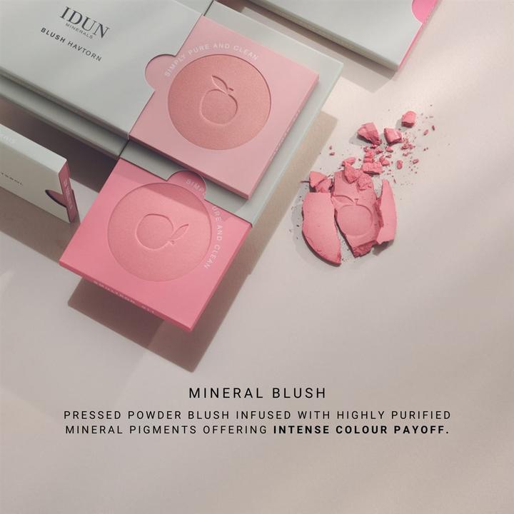 Produktbild IDUN Minerals Rouge/Blusher Hallon rose pink (Rose Pink)