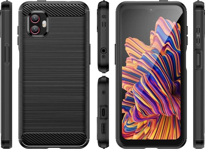 Actual product image Screenguard Samsung Galaxy Xcover6 Pro Cover Carbon Brushed Soft TPU (Samsung Galaxy XCover 6 Pro)