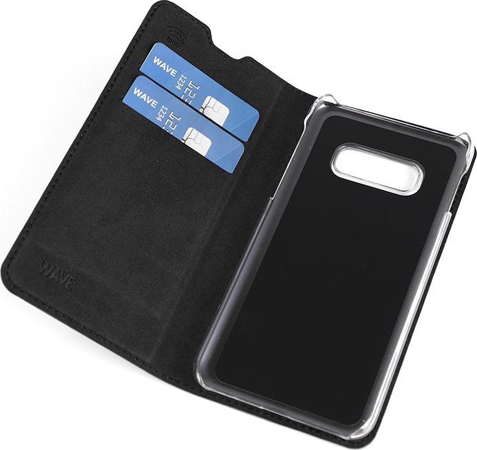 Image du produit Wave BookCase -suojakotelo, Samsung Galaxy S10e, musta (Samsung Galaxy S10e)