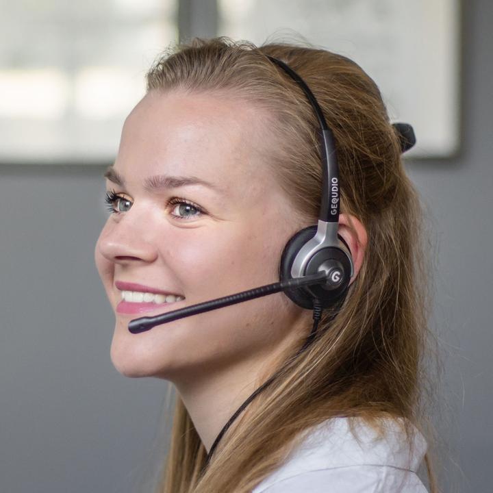 Produktbild Gequdio Headset 1-Ohr mit 2,5mm Klinke kompatibel für Gigaset/Cisco-SPA/Panasonic (Kabelgebunden)