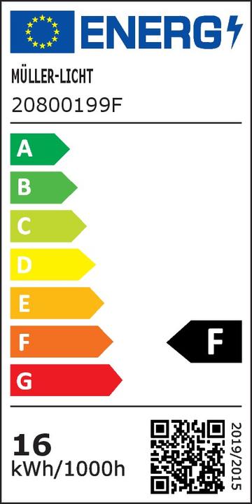 Energy Label Müller Licht Damp proof diffuser luminaire LED G (1700 lm, G13)