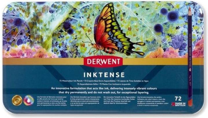 Actual product image Derwent Inktense permanent watercolour pencils (Multicoloured, 72 x)
