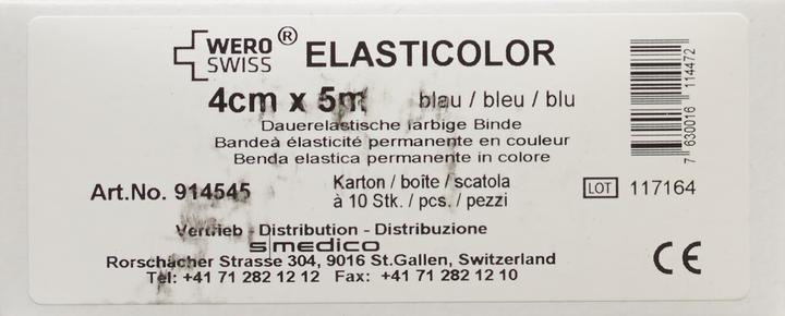 Image du produit Wero Swiss Elasticolor Elastische Binde 5mx4cm blau