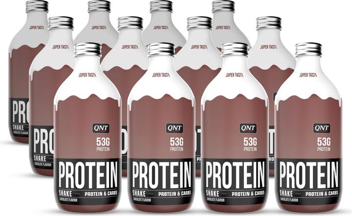 Actual product image QNT Protein Shake (53g Protein) (Chocolate, 12 x)