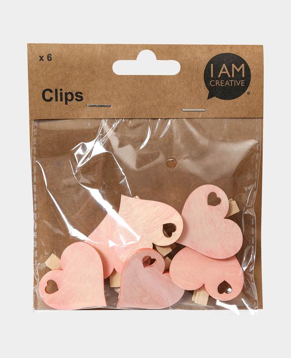 Produktbild I Am Creative Herzklammern aus Holz