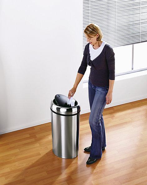 Image du produit kaiserkraft Collecteur de déchets en acier inoxydable (40 l)
