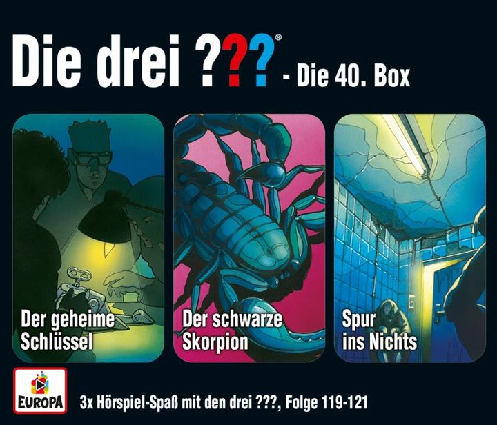 Actual product image The Three Three Questions - 40 Box (F119-121) (The three THREE QUESTION MARKS, German)