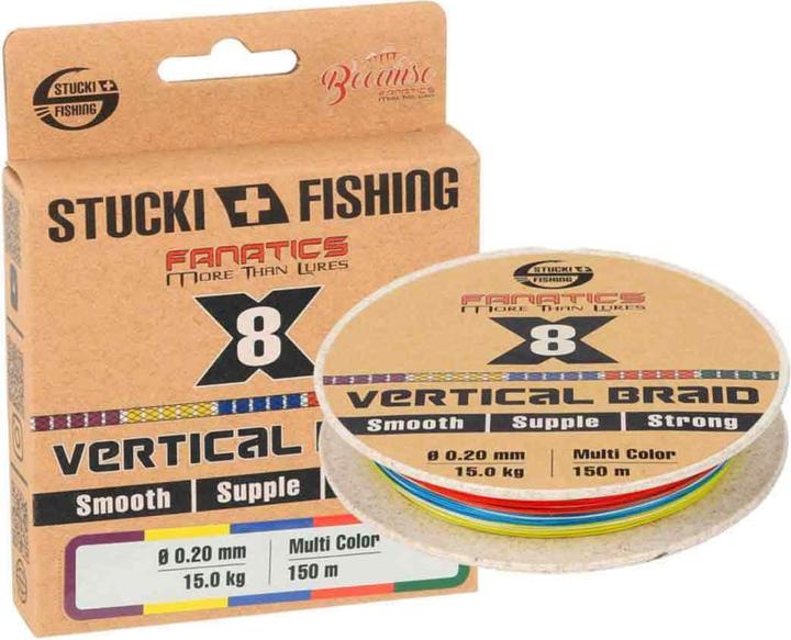 Actual product image Stucki Fishing X8 Vertical Braid Multicolor (22 kg, 0.28 mm)
