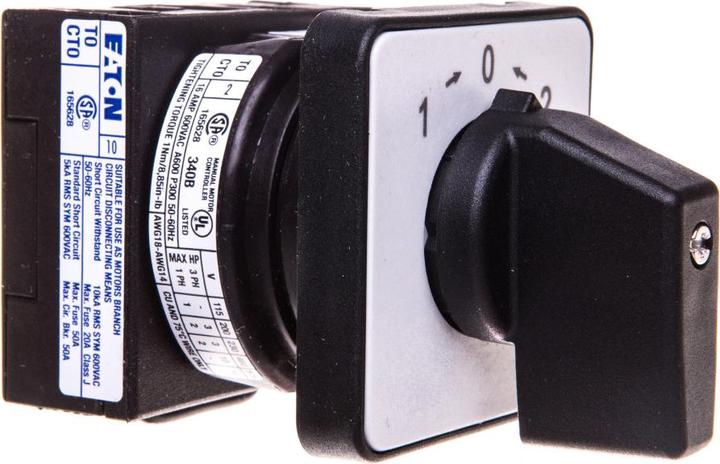 Actual product image Eaton T0-1-8214/E Change-over switch 019863 Kont2 20A 2>0 1 45° momentary Mounting