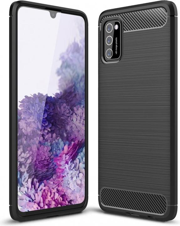 Actual product image Screenguard Samsung Galaxy A41 Cover Carbon Brushed Soft TPU (Samsung Galaxy A41)