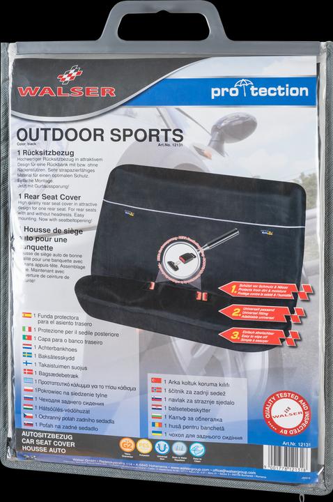 Actual product image Walser Car seat cover Outdoor Sports for the back seat with belt opening