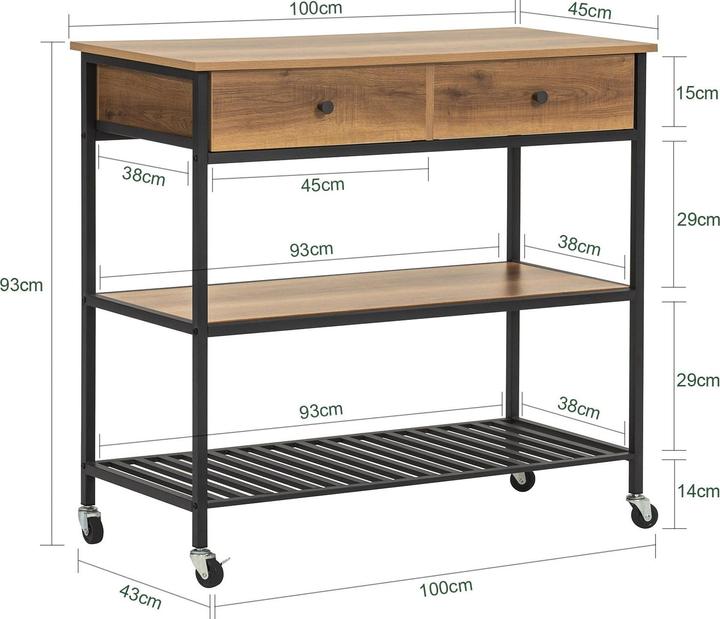 Actual product image SoBuy Kitchen trolley