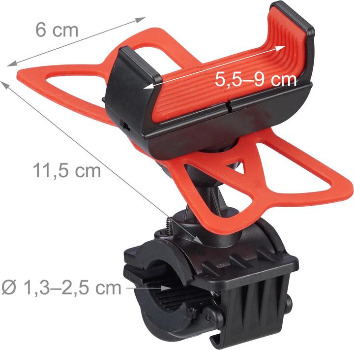 Image du produit Relaxdays Support de téléphone portable pour vélo