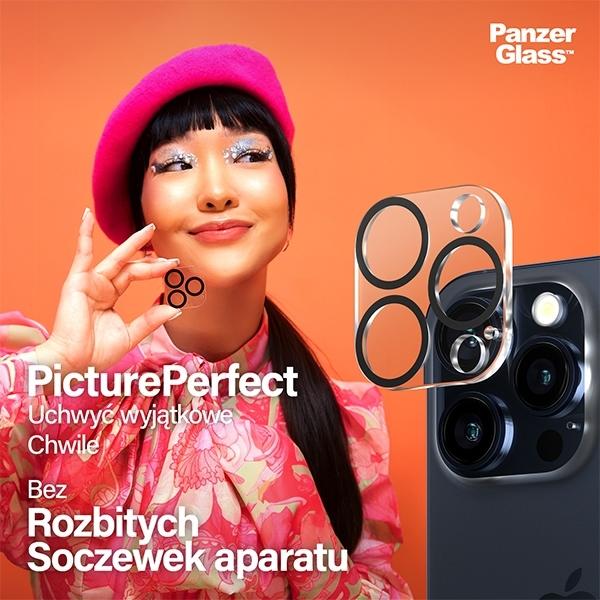 Actual product image PanzerGlass PicturePerfect Camera Lens Protector iPhone 15 Pro & Pro Max (1 Piece, Apple iPhone 15 Pro Max, Apple iPhone 15 Pro)