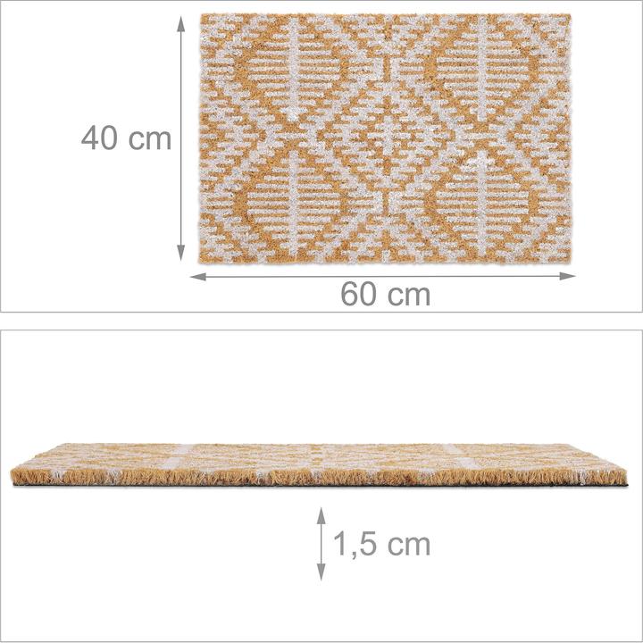 Produktbild Relaxdays Fussmatte (60 x 40 x 1.5 cm)