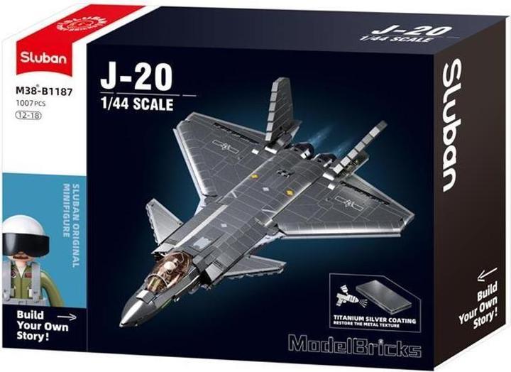 Actual product image Sluban SL96057 - Stealth aircraft J20SS