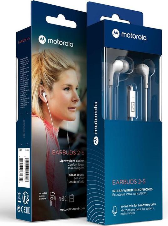Actual product image Motorola Earbuds 2-S in-ear headphones with microphone white (Cable)
