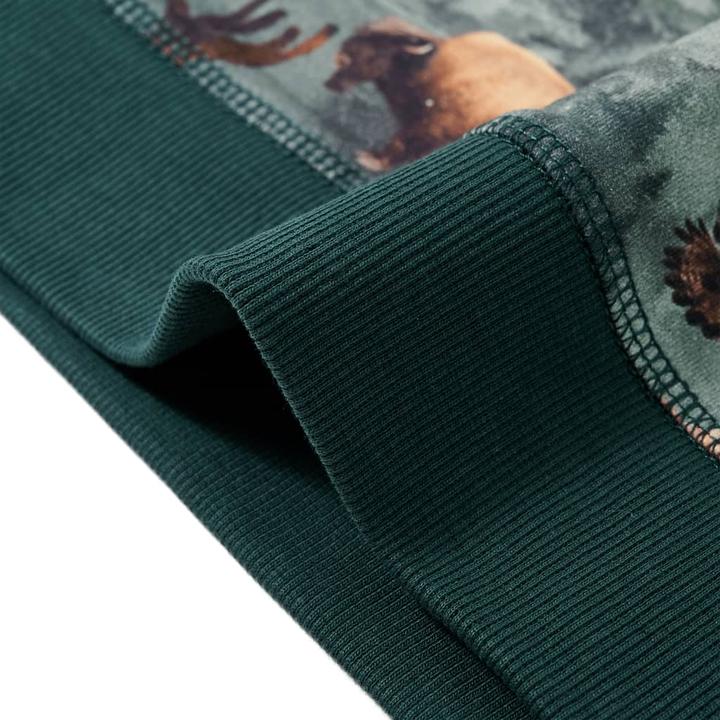 Produktbild VidaXL Kinder-Sweatshirt Dunkelgrün 116,Material: 95 % Baumwolle (116)