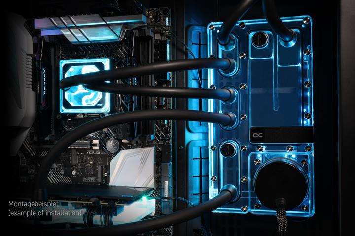 Produktbild Alphacool Core Distro Plate 360 Rechts mit VPP Pumpe