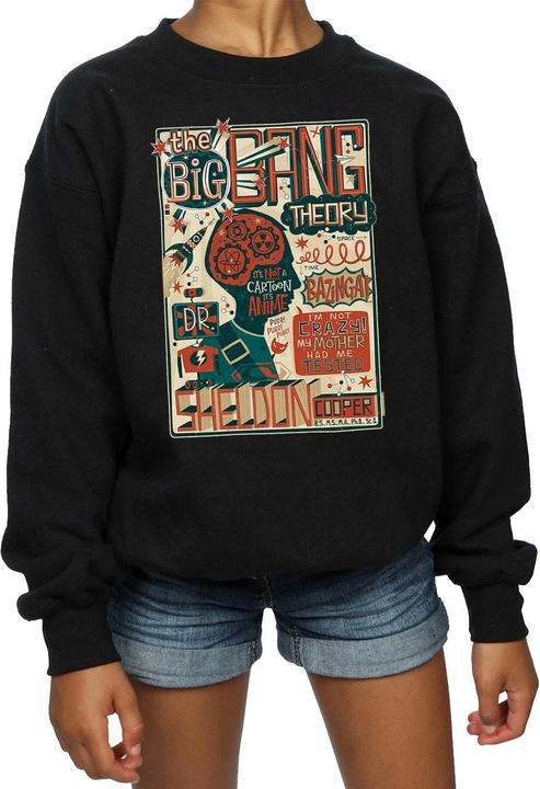 Actual product image Big Bang Theory Girls Infographic Poster Sweatshirt (152, 158)