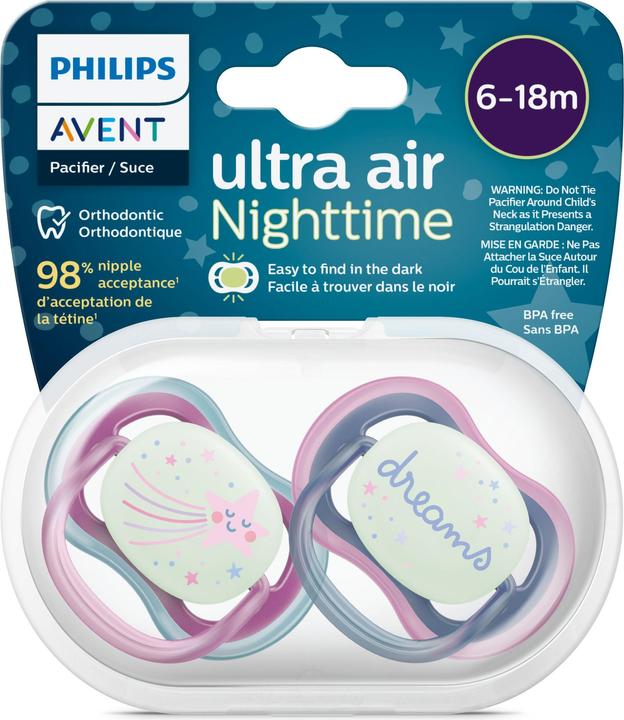 Actual product image Philips Avent Ultra air nighttime (2 x, 6 - 18 M.)