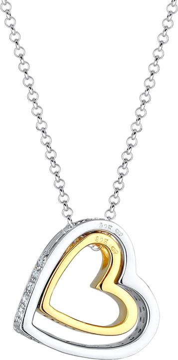 Produktbild Elli mir Herz-Anhänger Bi-Color Kristalle (Sterling Silber, 45 cm)